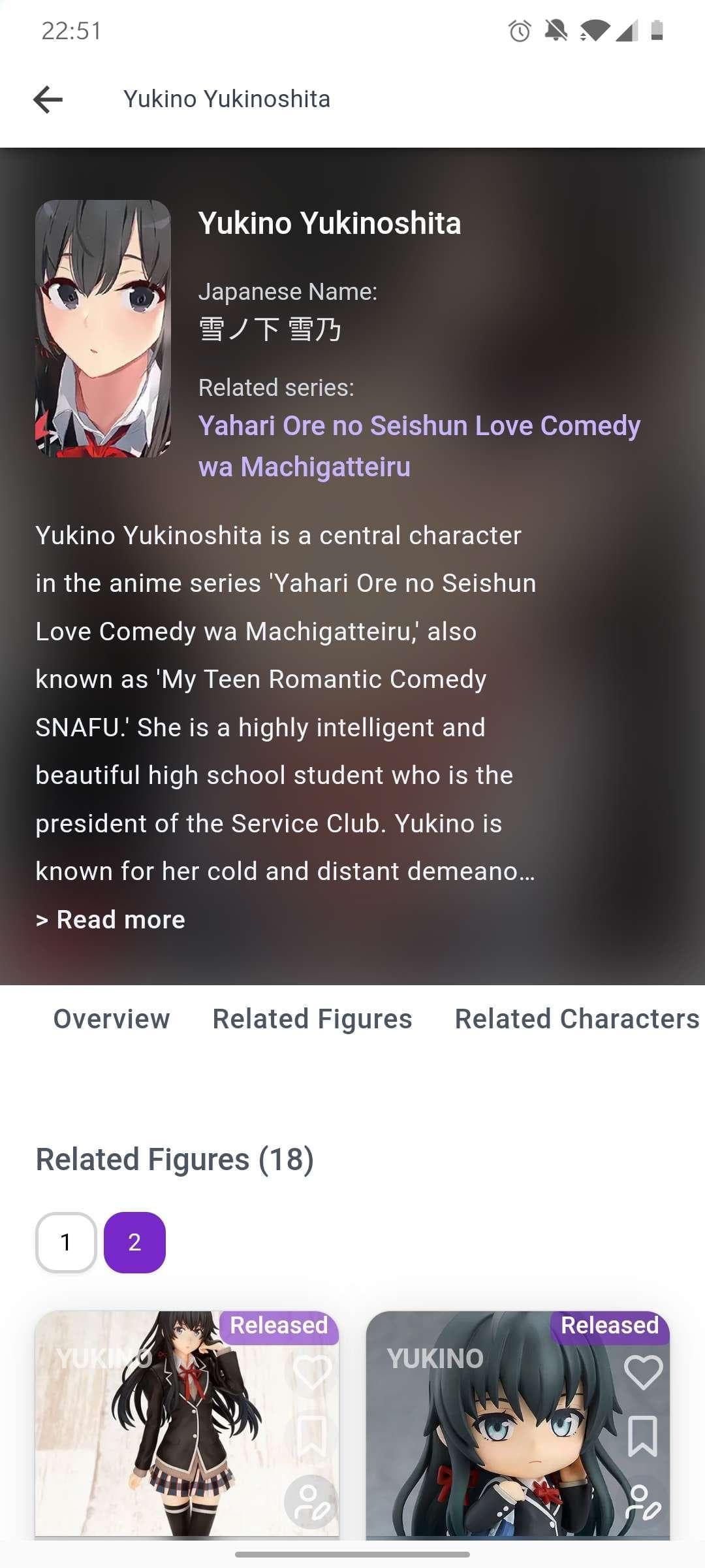 Character screen overview